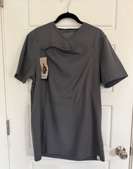 Lalabu Dad Shirt Baby Wearing V-Neck Top Gray Size Large