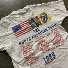 Vintage 1989 Rolling Stones North-American Tour Pop Art Shirt Size Small Rock