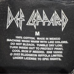 Def Leppard High ‘n’ Dry Logo Graphic Crew Neck T-Shirt M