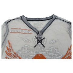 Mens Surplus Brand Shirt XL Lightweight Breathable Skull Wings Cross Graphic