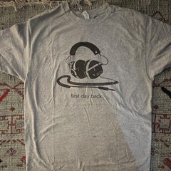 First Day Back emo band headphones tee Size M