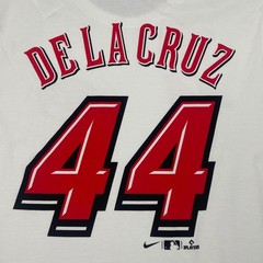 Nike Elly De La Cruz Cincinnati Reds T-Shirt #44 Speedway Classic White Men’s XL
