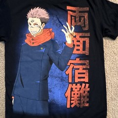 Jujutsu Kaisen Ryomen Sukuna Black Graphic Print T-Shirt Men’s Size M Anime