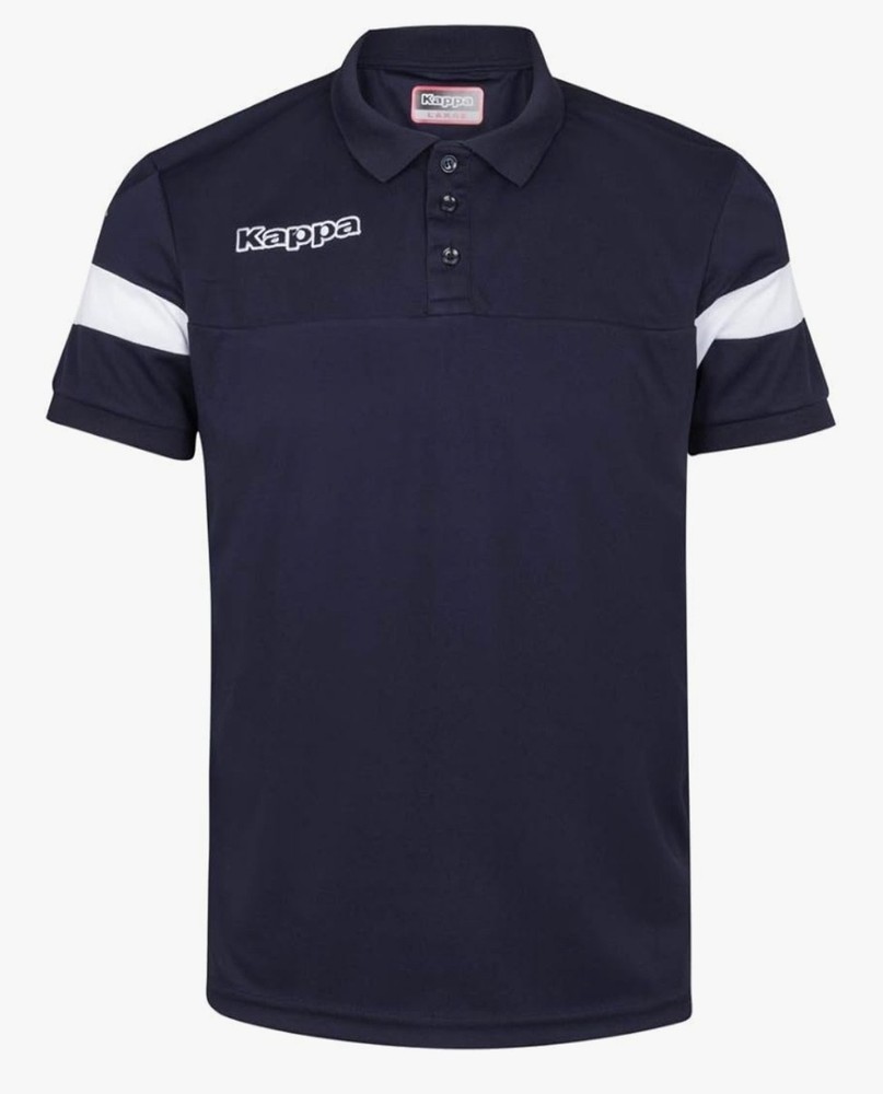 Kappa Salto Adult Polo Shirt Size Large Blue Marine/White Unisex 304IP26 909