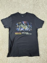 Nirvana Kurt Cobain MtV Unplugged Set men’s tshirt in black sz M