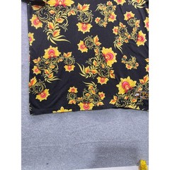 Nike Floral Print T-Shirt Mens Large Black Yellow Athletic Cut Futura Logo Tee
