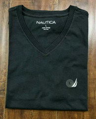 NWT Nautica Men’s V Neck Tee Short Sleeve Solid Vee Neck T-Shirt S M L XL XXL 3X