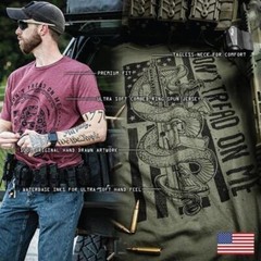 Howitzer Style Men’s T-Shirt Snake Flag Military Grunt MFG