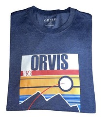 New Mens ORVIS Blue Tee Shirt Size Large