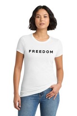 X-LARGE Freedom White Tri-Blend T- Shirt Charlie Kirk Unisex