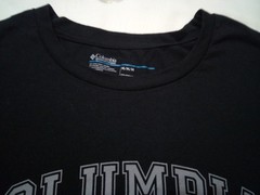 Columbia T-Shirt Men M Black Logo Crew Long Sleeve