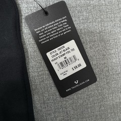 True Religion Stamp Foil SS Tee T-Shirt Size M 100% Cotton Crew Neck Jet Black