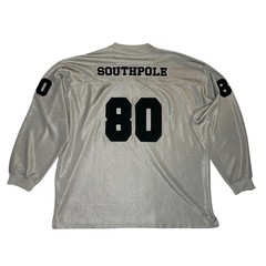 Southpole International Sports Men’s Gray Mesh Jersey V-Neck Long Sleeve 3XL