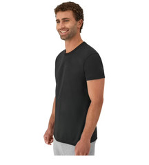 Hanes T-Shirt, 6-Pack, Moisture-Wicking T-Shirt Undershirts, Black/Grey/Blue