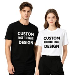 Custom Print Your Photo Text Logo DIY Cotton Tee Personalized Pet Lover