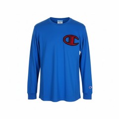 Champion Heritage Men’s Running Wave Long Sleeve Blue T-Shirt