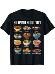 Filipino Food 101 Popular Pinoy Food Funny Cool Filipino T-Shirt Classic Cotton