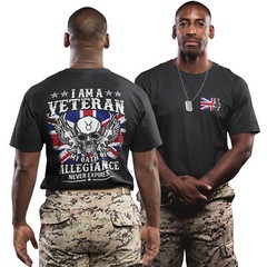 I am A Veteran T Shirt Military Birthday Ex British Army Marine Armed Forces Men