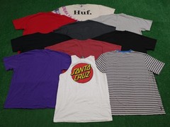Lot Of 10 Santa Cruz HUF Diamond Skateboarding T Shirts Men’s Size Large Skater