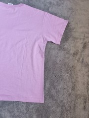 Champion T-shirt L Pink Antique T-shirt Big Logo Spellout Embroidered Shirt