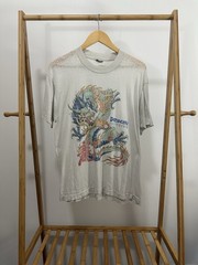 VTG Oriental Dragon California Chinatown Super Thrashed Paper Thin Worn T-Shirt