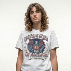 United States Of America 250th Anniversary Eagle Crest Vintage T-Shirt