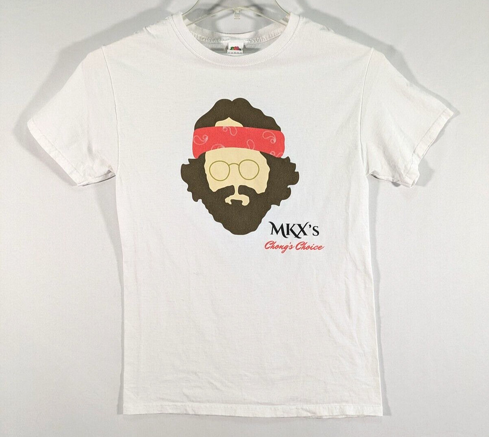 Tommy Chong “MKX’s Chong’s Choice” T-shirt Adult 100% Cotton White Size Small