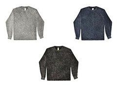 Long Sleeve Vintage Mineral Wash T-Shirts S M L XL 2X 3X Cotton Colortone