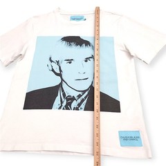 Calvin Klein x Andy Warhol Potrait T Shirt Size Small White Slub Cotton Tee