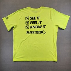 Carhartt Hi Vis Safety T Shirt XL Lime Yellow ASC Sabertooth Logo NWT