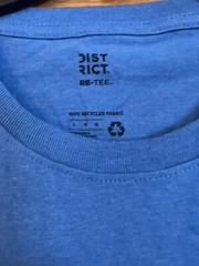 Blue T-Shirt Cotton Blend Unisex Large Dist Rict Perfect New No Tags