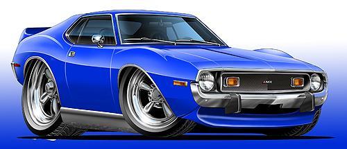1971 1972 AMC Javelin Muscle Car Art Print NEW