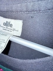 ALIFE NYC Embroidered Stained Glass Virgin Mary Jersey Shirt Size L Rare Hype