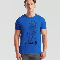 Personalised Unisex T Shirt Custom Pet Photo And Name Dog Cat Portrait Tee