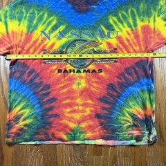 N.A.T. Shirt Mens XL Multicolor Tie Dye Nassau Bahamas USA Festival Hippie