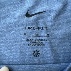 Nike Dri FIT Training T Shirt Mens M Blue Raglan Sleeve Performance Stretch