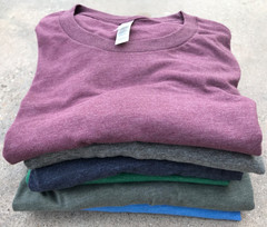 6 Pack Large T, 5 Bella Canvas CVC3001 and 1 Blue AllMade, Assortment of Colors