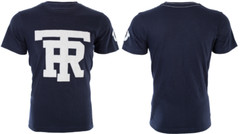 $79 TRUE RELIGION Navy UNIVERSITY OF TR Short Sleeve Applique Graphic T-shirt