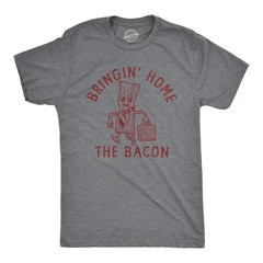 Mens Bringing Home The Bacon T Shirt Funny Office Job Business Man Money Joke