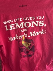 Men’s Red Makers Mark Graphic T Shirt- Size M 100% Cotton