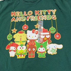 Hello Kitty Men’s NWT Tall Xxl Green Holiday Tee