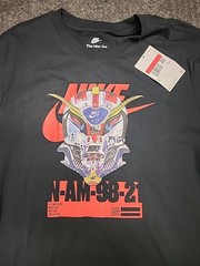 Nike × Gundam W Wing NIKE NSW MECH AIR Mask T-Shirt Black Size L New Rare 🔥