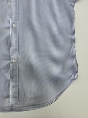 Ralph Lauren Boys Blue Striped Button Up Shirt Size 16 Slim Classic