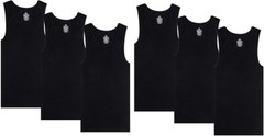 6 Packs Mens 100% Cotton Ribbed Tank top A-Shirt Wife Beater Undershirt S-2XL