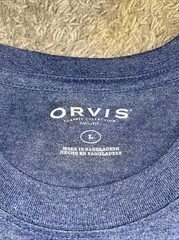 New Mens ORVIS Blue Tee Shirt Size Large