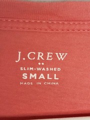J.Crew Men’s Classic Slim Washed V-Neck T-Shirt Coral Size Small Soft Casual Tee