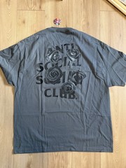 anti social social club Men’s SS2020 Hung Up Bat Emoji Tee LV5 Black gray XXL