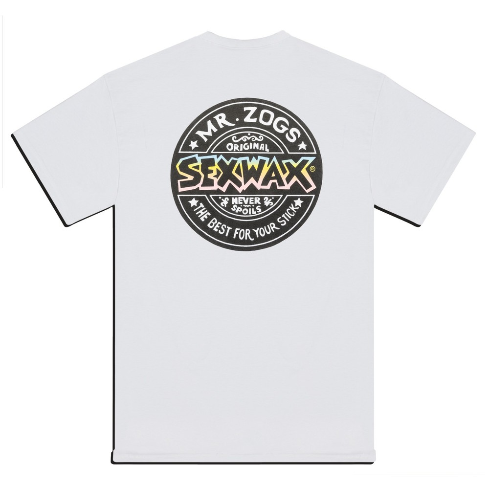 Sex Wax Rainbow Short Sleeve Tee – Men’s – Medium / White