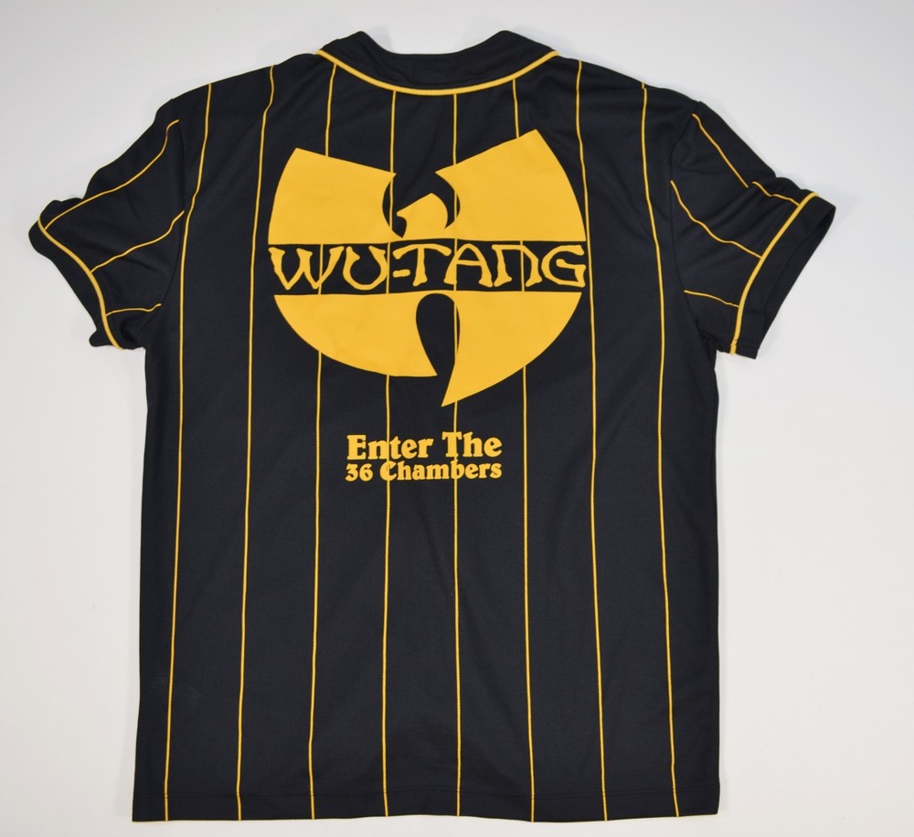 Wu-Tang Clan Enter the 36 Chambers Black Pinstripe Baseball Jersey Shirt Black