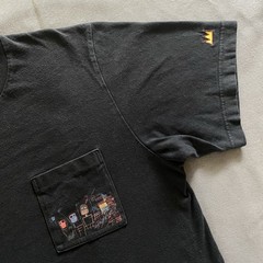 Uniqlo Jean Michel Basquiat Pocket T Shirt Mens Medium Black Art Artist Abstract